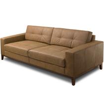 Sofá 3 Lugares Para Sala de Estar Living 240cm Cadore L06 Couro Camel - Lyam Decor Sofá 3 Lugares Para Sala de Estar Living 240cm Cadore L06 Couro Camel - Lyam Decor