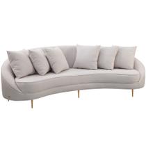 Sofá 3 Lugares Para Sala de Estar Living Orgânico 250cm Moah T03 Linho Bege - Lyam Decor Sofá 3 Lugares Para Sala de Estar Living Orgânico 250cm Moah T03 Linho Bege - Lyam Decor