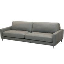 Sofá 3 Lugares Para Sala Living Industrial 210cm Ávila L06 Couro Cinza Claro - Lyam Decor Sofá 3 Lugares Para Sala Living Industrial 210cm Ávila L06 Couro Cinza Claro - Lyam Decor