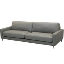 Sofá 3 Lugares Para Sala Living Industrial 240cm ávila L06 Couro Cinza Claro - Lyam Decor Sofá 3 Lugares Para Sala Living Industrial 240cm ávila L06 Couro Cinza Claro - Lyam Decor