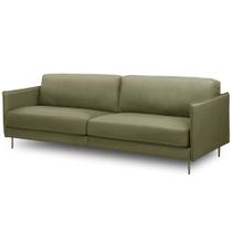 Sofá 3 Lugares Para Sala Living Industrial 240cm Romero L06 material sintético Musgo - Lyam Decor Sofá 3 Lugares Para Sala Living Industrial 240cm Romero L06 material sintético Musgo - Lyam Decor