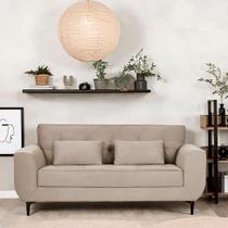 Sofá 3 Lugares Piacenza Suede Bege 202 cm Sofá 3 Lugares Piacenza Suede Bege 202 cm