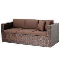 Sofá 3 Lugares Quadrado Para Área Externa Sala Jardim Varanda