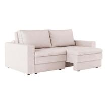 Sofá 3 Lugares Retrátil Berna Linho Cru 210 cm - Mobly Sofá 3 Lugares Retrátil Berna Linho Cru 210 cm - Mobly