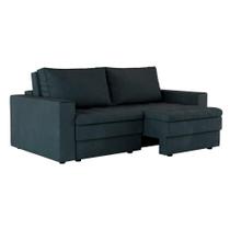 Sofá 3 Lugares Retrátil Berna Suede Grafite 210 cm Sofá 3 Lugares Retrátil Berna Suede Grafite 210 cm