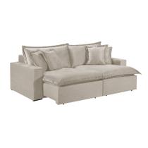 Sofá 3 Lugares Retrátil Com Encosto Fixo M-145 Veludo Martins