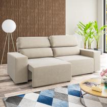 Sofá 3 Lugares Retratil e Reclinável 200cm Veludo Gold Viero Móveis