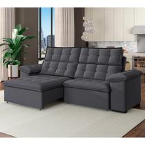 Sofá 3 Lugares Retrátil e Reclinável 230cm Denver