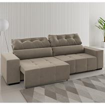 Sofá 3 Lugares Retrátil e Reclinável 230cm Veludo Artemis Viero Móveis