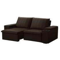 Sofá 3 Lugares Retrátil e Reclinável Ballarat Veludo Tabaco