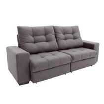 Sofá 3 Lugares Retrátil e Reclinável Biarritz Suede Castanho Sofá 3 Lugares Retrátil e Reclinável Biarritz Suede Castanho