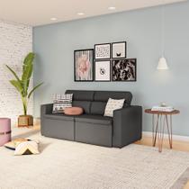 Sofá 3 Lugares Retrátil e Reclinavél Brunsvique Suede Grafite 180 cm Sofá 3 Lugares Retrátil e Reclinavél Brunsvique Suede Grafite 180 cm