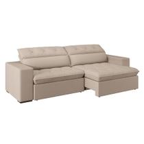 Sofá 3 Lugares Retrátil e Reclinável com USB Jazz Molas Suede Camurça 230 cm Sofá 3 Lugares Retrátil e Reclinável com USB Jazz Molas Suede Camurça 230 cm