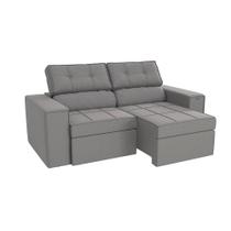 Sofá 3 Lugares Retrátil e Reclinável Lanus Veludo Titânio 206 cm Sofá 3 Lugares Retrátil e Reclinável Lanus Veludo Titânio 206 cm