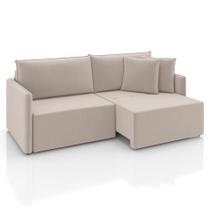 Sofá 3 Lugares Retrátil e Reclinável Malta Veludo Creme 180 cm Sofá 3 Lugares Retrátil e Reclinável Malta Veludo Creme 180 cm