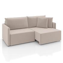 Sofá 3 Lugares Retrátil e Reclinável Malta Veludo Creme 220 cm Sofá 3 Lugares Retrátil e Reclinável Malta Veludo Creme 220 cm