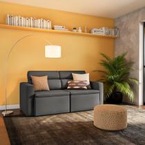 Sofá 3 Lugares Retrátil e Reclinavél Munster Suede Grafite 180 cm Sofá 3 Lugares Retrátil e Reclinavél Munster Suede Grafite 180 cm