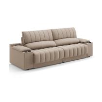 Sofá 3 Lugares Retrátil e Reclinável Murano com Porta-Copos Velosuede Capuccino 200 cm Sofá 3 Lugares Retrátil e Reclinável Murano com Porta-Copos Velosuede Capuccino 200 cm