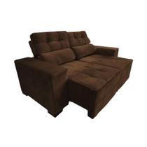 Sofá 3 Lugares Retrátil e Reclinável New york Premiun 2,00m Tecido veludo Cinza - Rei do Captone