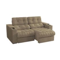 Sofá 3 Lugares Retrátil e Reclinável Premier Molas Bouclé Fendi 231 cm Sofá 3 Lugares Retrátil e Reclinável Premier Molas Bouclé Fendi 231 cm