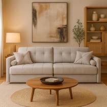 Sofá 3 Lugares Retrátil e Reclinável Prime Linho Cinza 190 cm