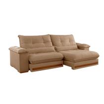 Sofá 3 Lugares Retrátil e Reclinável Qatar Linho Bege 200 cm Sofá 3 Lugares Retrátil e Reclinável Qatar Linho Bege 200 cm