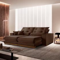 Sofá 3 Lugares Retrátil e Reclinável Veludo 250cm X 105cm Suíça