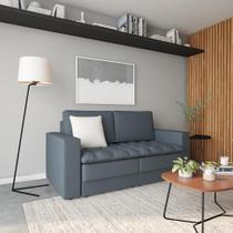 Sofá 3 Lugares Retrátil Locarno Linho Cinza 180 cm