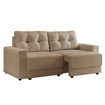 Sofá 3 Lugares Retrátil Lubeck Linho Bege Sofá 3 Lugares Retrátil Lubeck Linho Bege