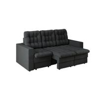 Sofá 3 Lugares Retrátil Lubeck Plush Suede Grafite 210 cm Sofá 3 Lugares Retrátil Lubeck Plush Suede Grafite 210 cm