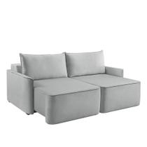 Sofá 3 Lugares Retrátil Moon Linho Gelo 200 cm