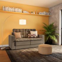 Sofá 3 Lugares Retrátil Munique Suede Bege