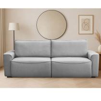 Sofá 3 Lugares Retrátil Reclinável 210cm Veludo Nobile Ferguile