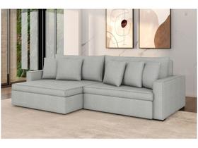 Sofá 3 Lugares Retrátil Reclinável Bouclé Mediterrâneo Peruggia