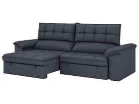Sofá 3 Lugares Retrátil Reclinável Slim Molas Ensacadas Milano BestHouse Sofás
