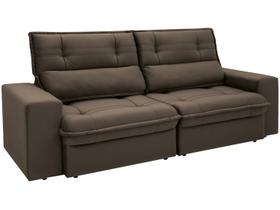 Sofá 3 Lugares Retrátil Reclinável Suede Palatino Linoforte