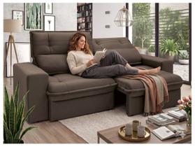 Sofá 3 Lugares Retrátil Reclinável Suede Palatino Linoforte Sofá 3 Lugares Retrátil Reclinável Suede Palatino Linoforte