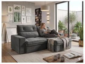 Sofá 3 Lugares Retrátil Reclinável Suede Palatino Linoforte Sofá 3 Lugares Retrátil Reclinável Suede Palatino Linoforte