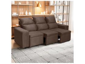 Sofá 3 Lugares Retrátil Reclinável Veludo Berlim SMP Sofá 3 Lugares Retrátil Reclinável Veludo Berlim SMP