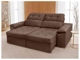 Sofá 3 Lugares Retrátil Reclinável Veludo Kratos SMP Sofá 3 Lugares Retrátil Reclinável Veludo Kratos SMP