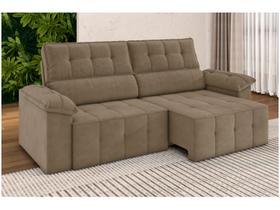 Sofá 3 Lugares Retrátil Reclinável Veludo Santorini Besthouse