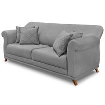 Sofa 3 Lugares Retro Polo 200cm Com Almofada Veludo 2938 Ezz 2938