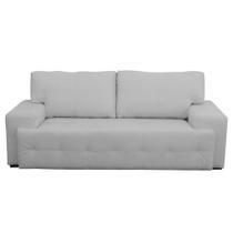 Sofá 3 Lugares Sala de Estar Roma 230 cm Couro Branco - Gran Belo Sofá 3 Lugares Sala de Estar Roma 230 cm Couro Branco - Gran Belo