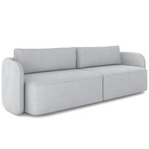 Sofá 3 Lugares Sala Living Orgânico 220cm Oregon K01 Veludo Cinza - Lyam Decor Sofá 3 Lugares Sala Living Orgânico 220cm Oregon K01 Veludo Cinza - Lyam Decor