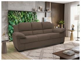 Sofá 3 Lugares Suede Carmel Linoforte Sofá 3 Lugares Suede Carmel Linoforte