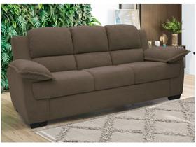 Sofá 3 Lugares Suede Carmel Linoforte