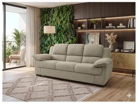 Sofá 3 Lugares Suede Carmel Linoforte Sofá 3 Lugares Suede Carmel Linoforte