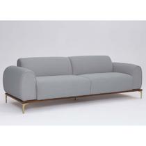 Sofá 3 Lugares Tóquio D07 230cm Linho Cinza - D'Rossi