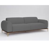 Sofá 3 Lugares Tóquio D07 230cm Linho Mescla Chumbo - D'Rossi Sofá 3 Lugares Tóquio D07 230cm Linho Mescla Chumbo - D'Rossi