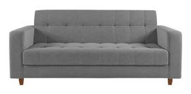 Sofá 3 lugares Verona 1,80m Suede Cinza - Ecotec Decor